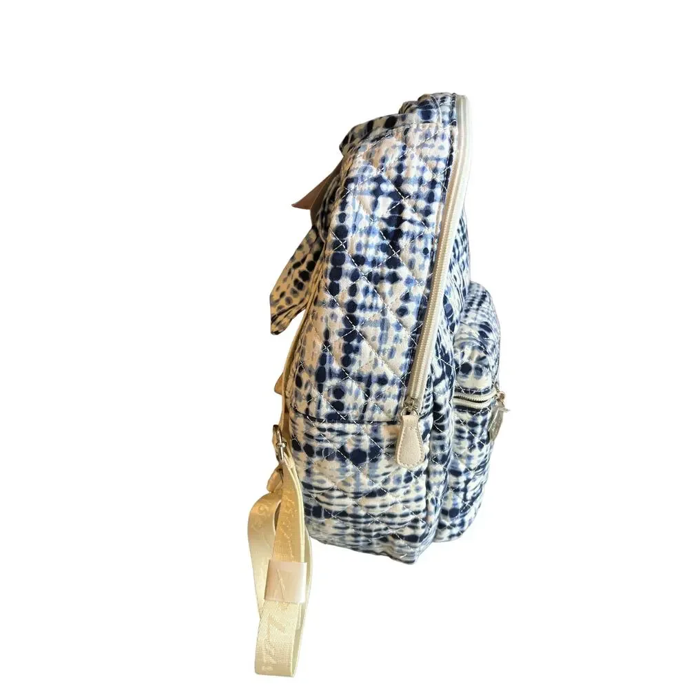 Betsey Johnson Travel Backpack Blue Tie Dye Print